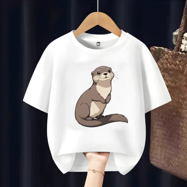id-11134207-81ztd-mfccnxlpz6dpca.webp Cute Otter Kids T-Shirt