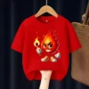 Cartoon Fire Kids T Shirt