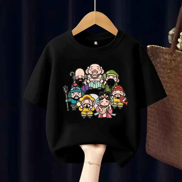 id-11134207-8224p-mgj9gcwfbojxa7.webp Seven Lucky Gods Kids T Shirt