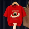 Saturn Woke Up Kids T Shirt
