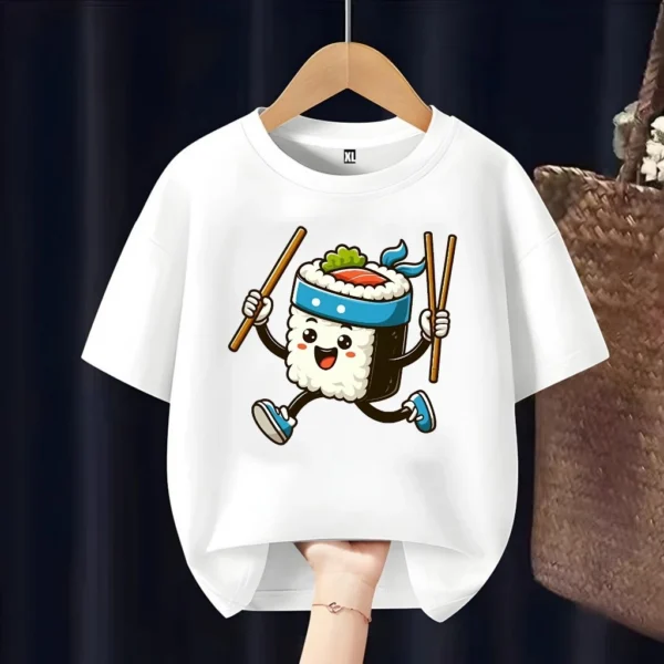 id-11134207-8224t-mgfe8mvid9n307.webp Kawaii Sushi Kids T Shirt