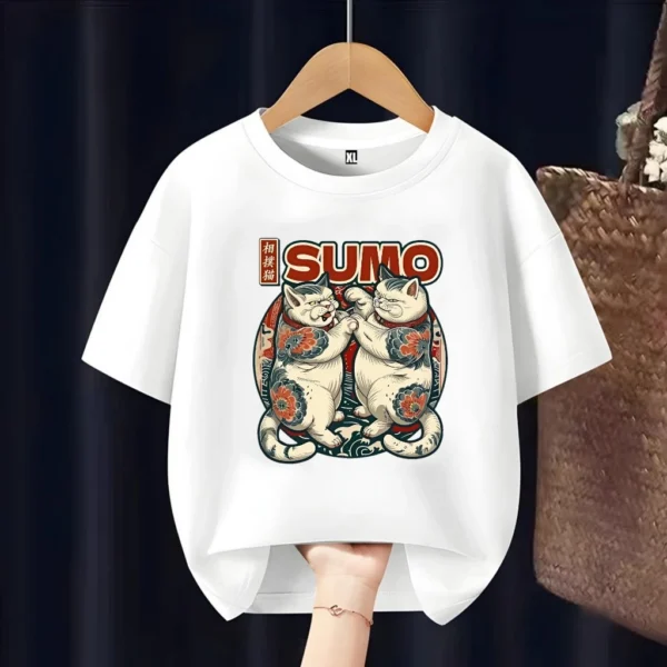 id-11134207-8224t-mggga20jzrbe0a.webp Japanese Sumo Cat Kids T-Shirt