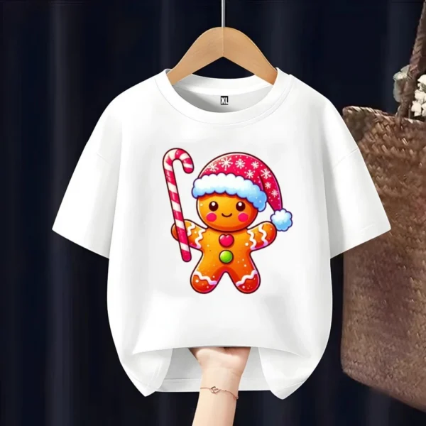 id-11134207-8224v-mgfcr0s9ou8c7d.webp Cute Gingerbread Man Kids T Shirt