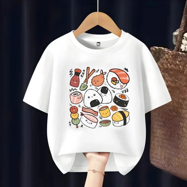 Kawaii Sushi Kids T Shirt