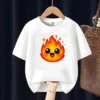 Cartoon Fire Kids T Shirt