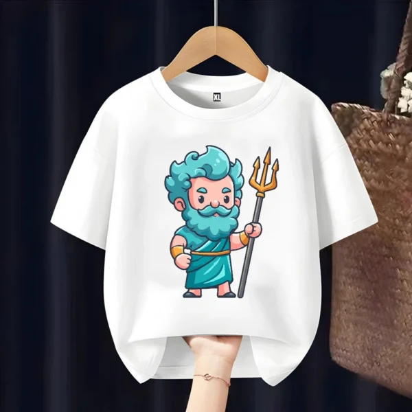 Poseidon Greek God Kids T Shirt