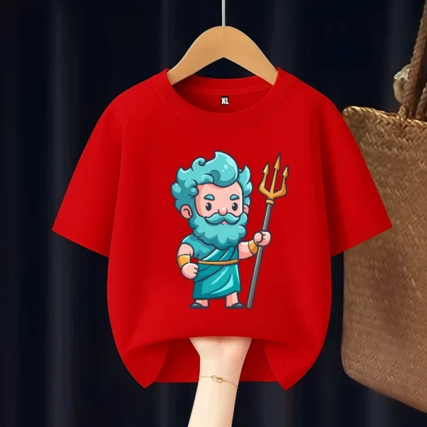 Poseidon Greek God Kids T Shirt