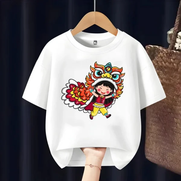 id-11134207-8224z-mgj3urqzo2z3f3.webp Barongsai Lion Dance Kids T Shirt