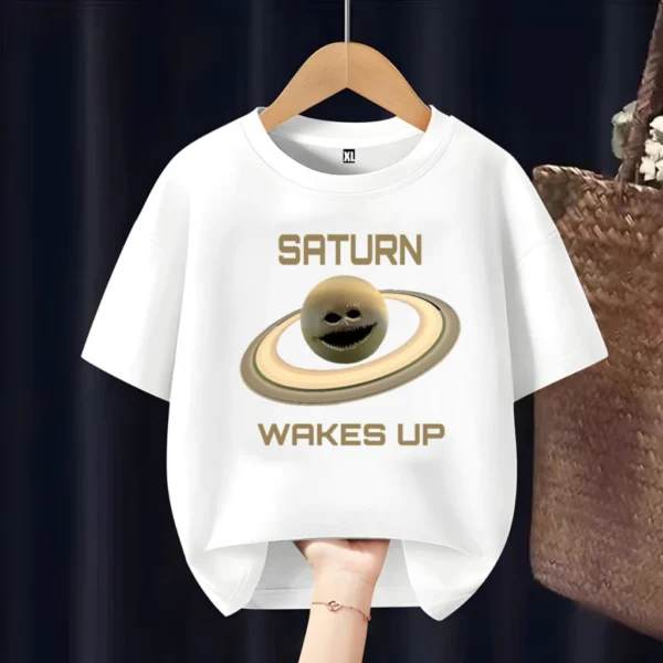 Saturn Woke Up Kids T Shirt
