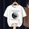 Moon Woke Up Kids T-Shirt