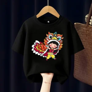 Barongsai Lion Dance Kids T Shirt